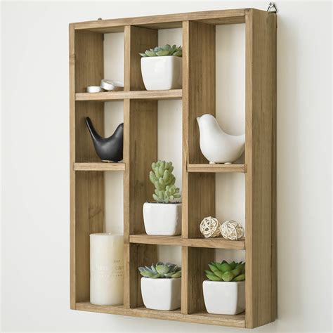 wall mounted wooden box shelves